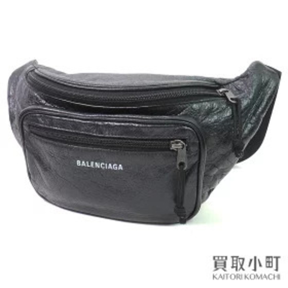 Balenciaga Explorer Belt Pack Black Calf Leather Body Bag Waist Clutch Y